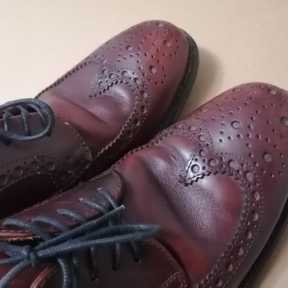 Men's Aldo Lace Up Dress Shoes Size 9 U.S Deep Red / Burgandy - Picture 6 of 6